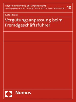 cover image of Vergütungsanpassung beim Fremdgeschäftsführer